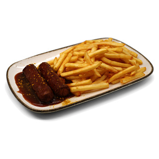 Currywurst mit Pommes